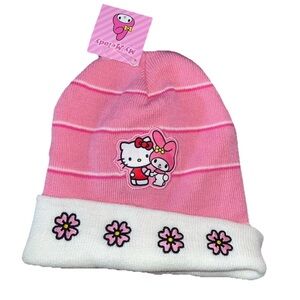 Sanrio Hello Kitty and "My Melody" Embroidered Beanie NWT